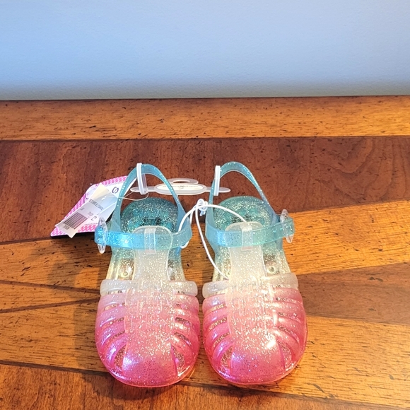 NEW-Stepping Stones-Toddler Girls Jelly Sandals-Size 7-Pink & Blue - Picture 3 of 3